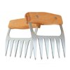 1947Kitchen Stainless Steel Meat-Shredding Claws With Wooden Handle, Brown TI-2TYSSS-BRO